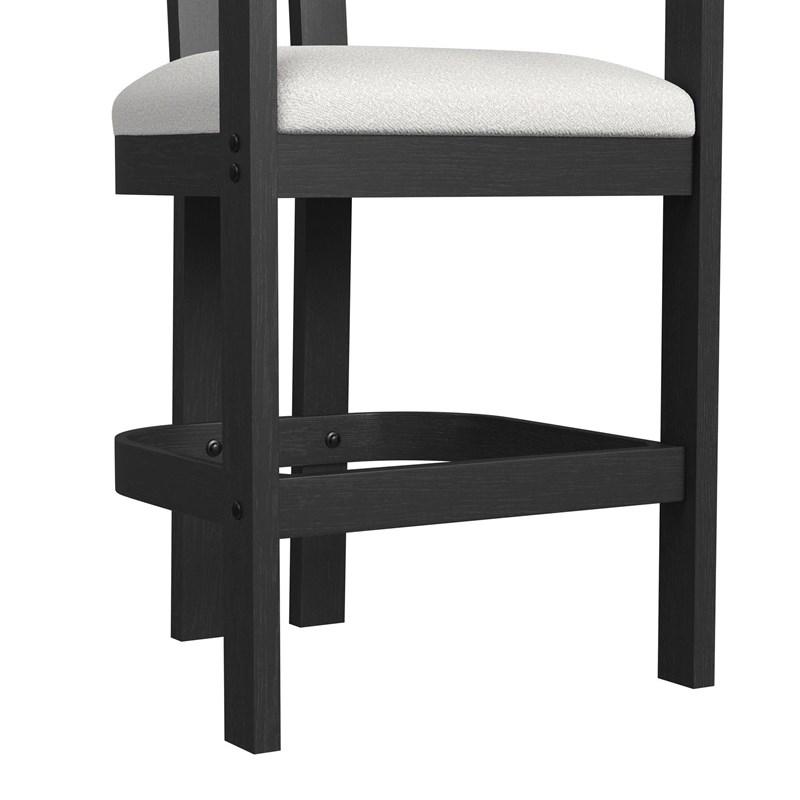 Large Picture of Elements International Portland D-1710-8-BST3 Arm Barstool