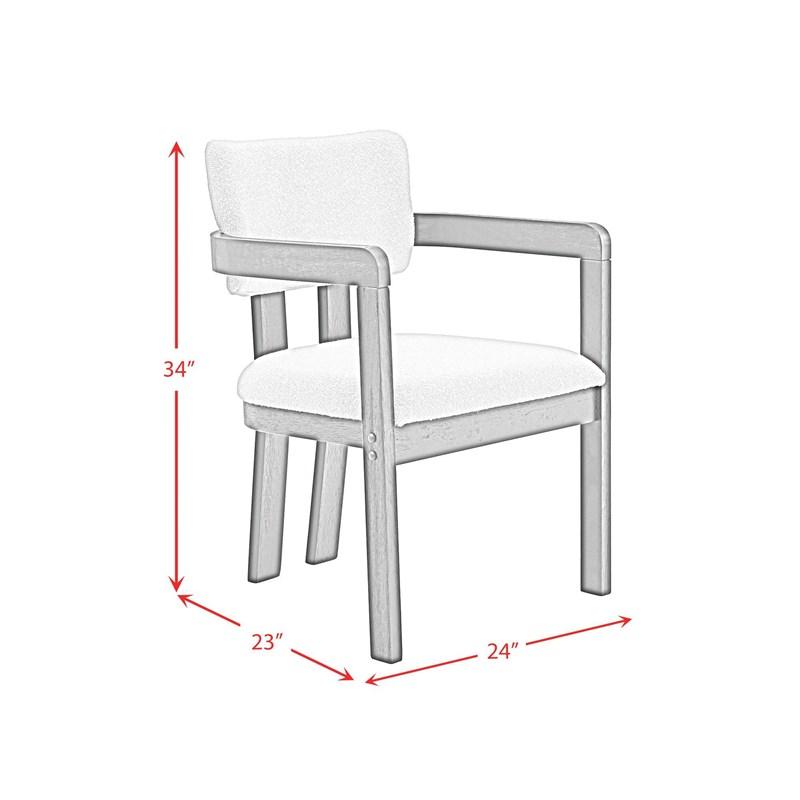 Large Picture of Elements International Portland D-1710-8-AC3 Arm Chair