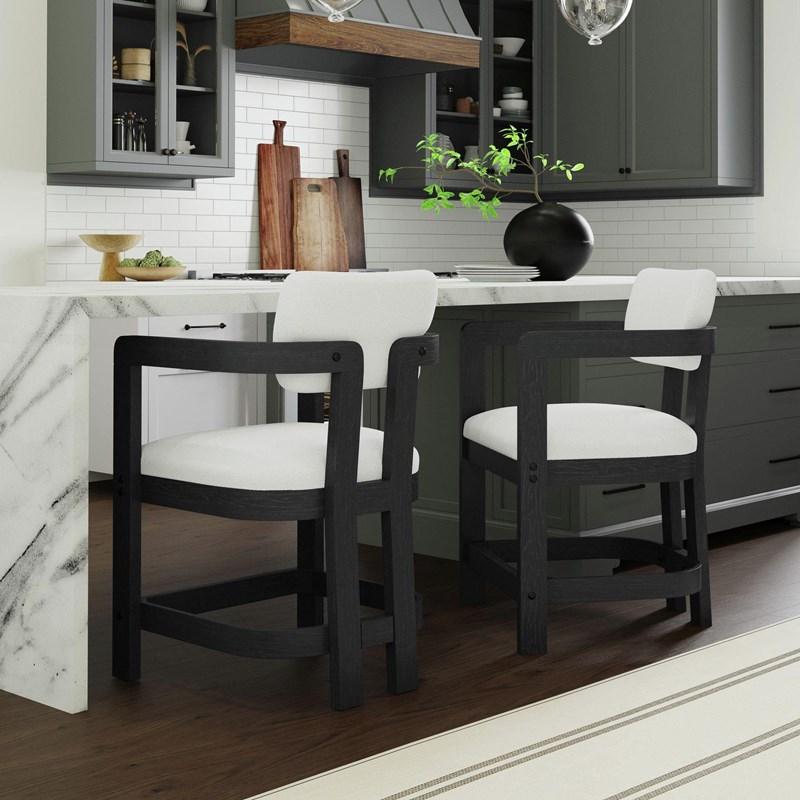 Large Picture of Elements International Portland D-1710-8-CST3 Arm Counter Stool