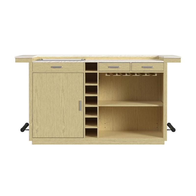 Large Picture of Elements International Cambrie DA-18010-6-BTC Bar Table