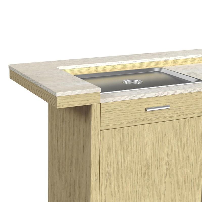 Large Picture of Elements International Cambrie DA-18010-6-BTC Bar Table