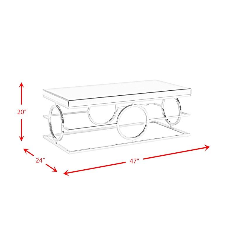 Large Picture of Elements International Pearl CTPL100CT Coffee Table