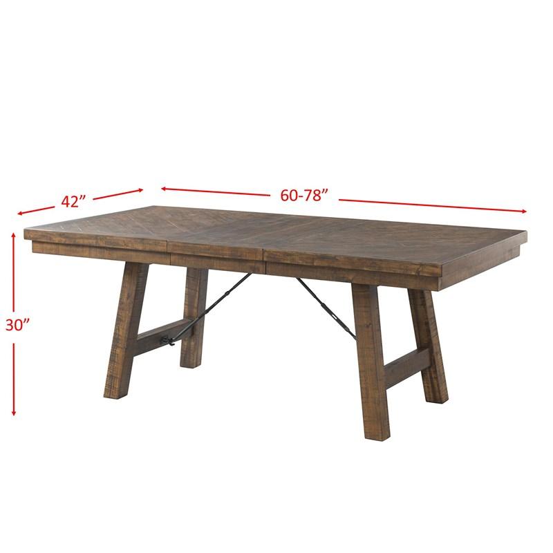 Large Picture of Elements International Jax DJX100DTB Dining Table