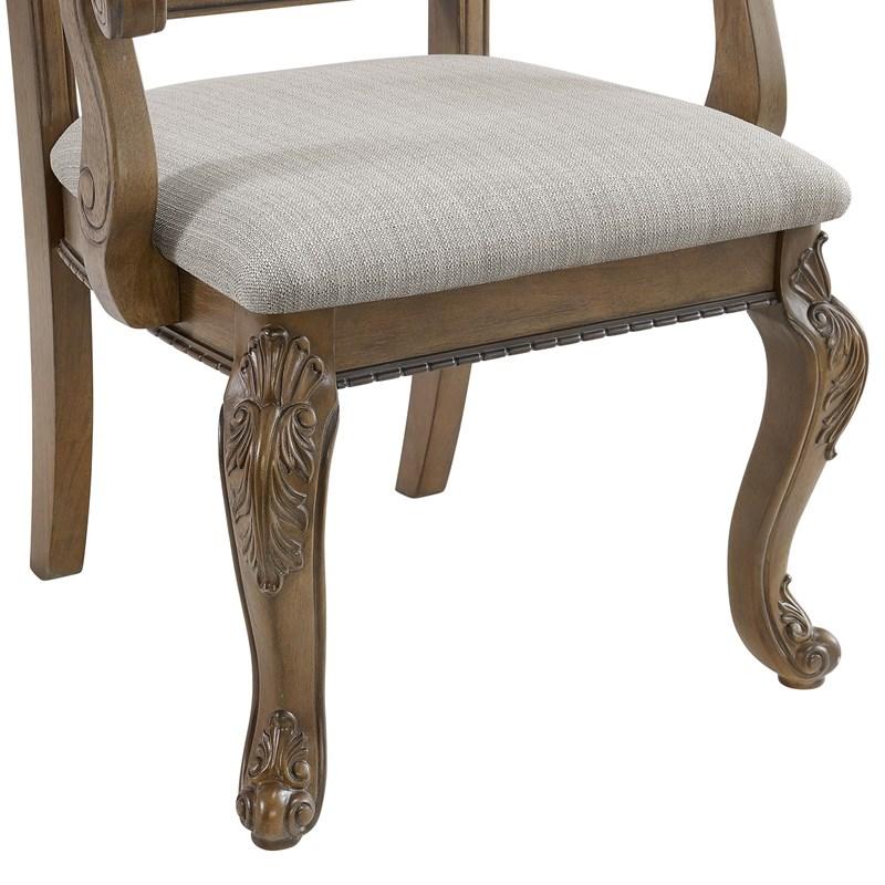 Large Picture of Elements International Madison Park D-10460-5-AC Dining Arm Chair