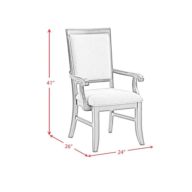 Large Picture of Elements International Phillipe D-5210-5-AC Dining Arm Chair