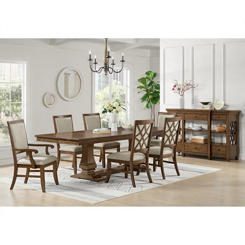 Large Picture of Elements International Phillipe D-5210-5-AC Dining Arm Chair