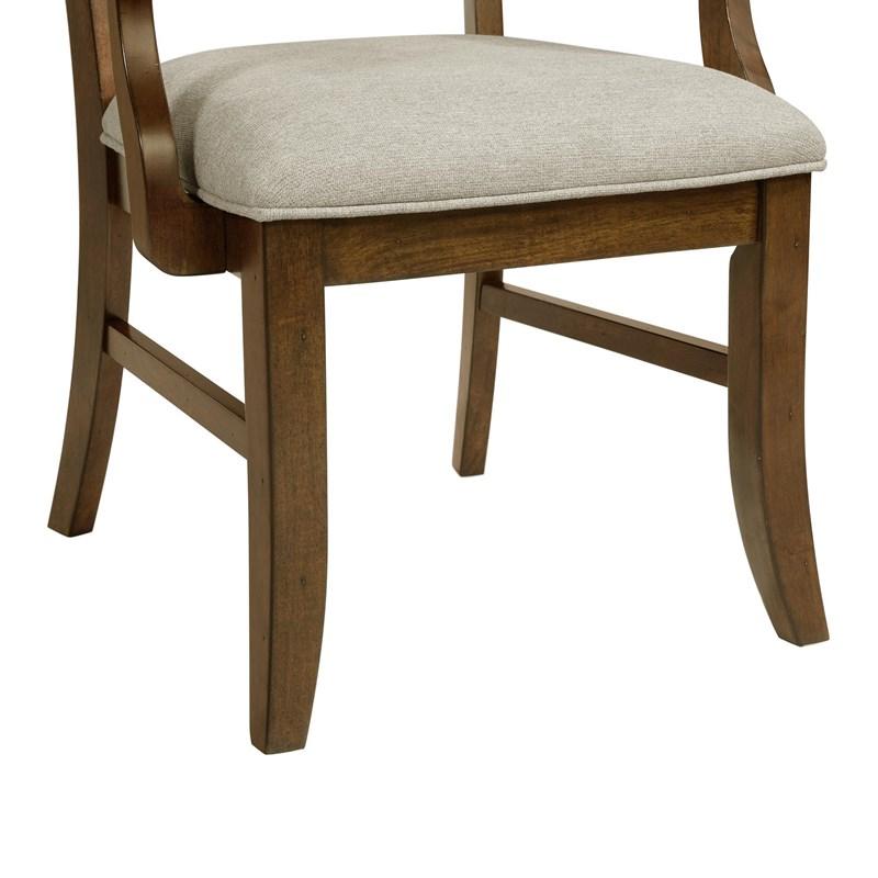 Large Picture of Elements International Phillipe D-5210-5-AC Dining Arm Chair