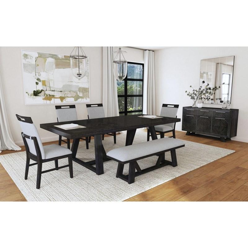 Large Picture of Elements International Transcend D-12980-3-BN Dining Bench