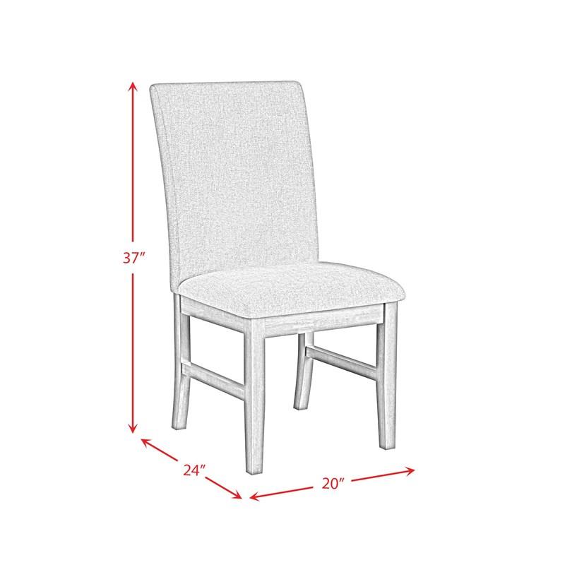 Large Picture of Elements International Santa Barbara D-16550-5-SCB Dining Side Chair