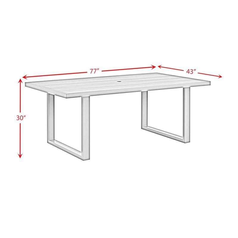 Large Picture of Elements International Playa O-16230-3-DT Dining Table