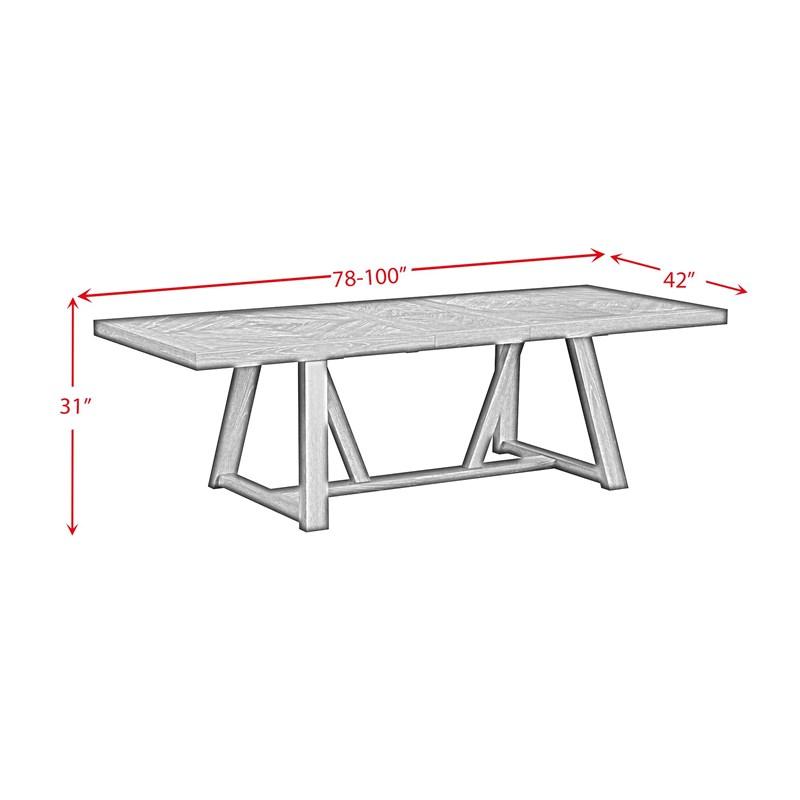 Large Picture of Elements International Transcend D-12980-3-DT Dining Table