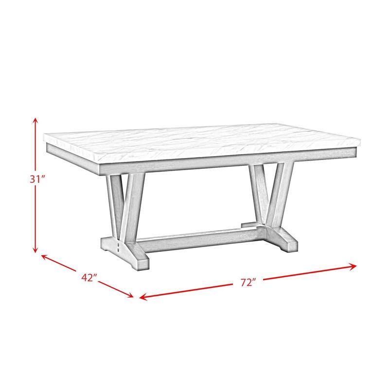 Large Picture of Elements International Everdeen D-4930-7-DT Dining Table