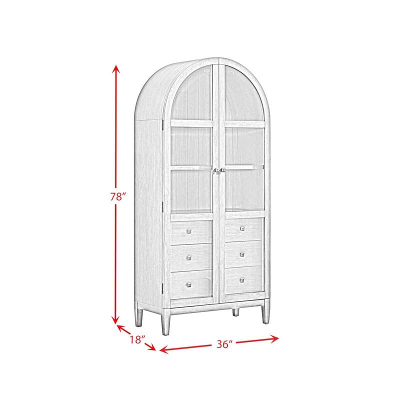Large Picture of Elements International Portico H-15970-6-BC2 Display Cabinet