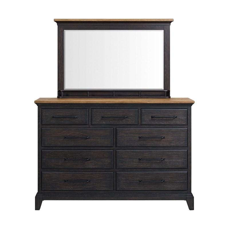 Large Picture of Elements International Montrose B-16670-5-DRMR Dresser And Mirror