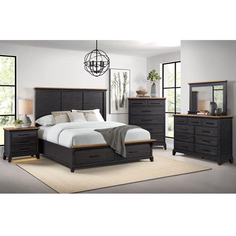 Large Picture of Elements International Montrose B-16670-5-DRMR Dresser And Mirror