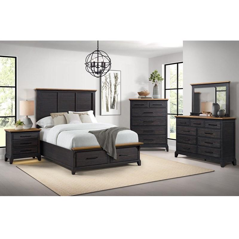 Large Picture of Elements International Montrose B-16670-5-DRMR Dresser And Mirror