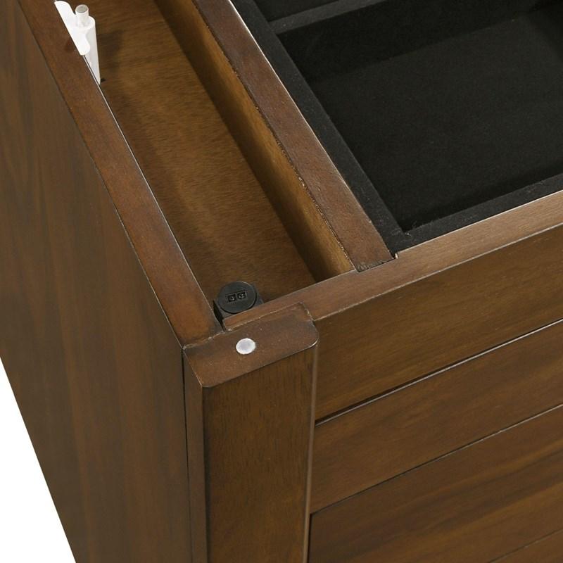 Large Picture of Elements International Malibu V-4650-5-VN Dressing Table
