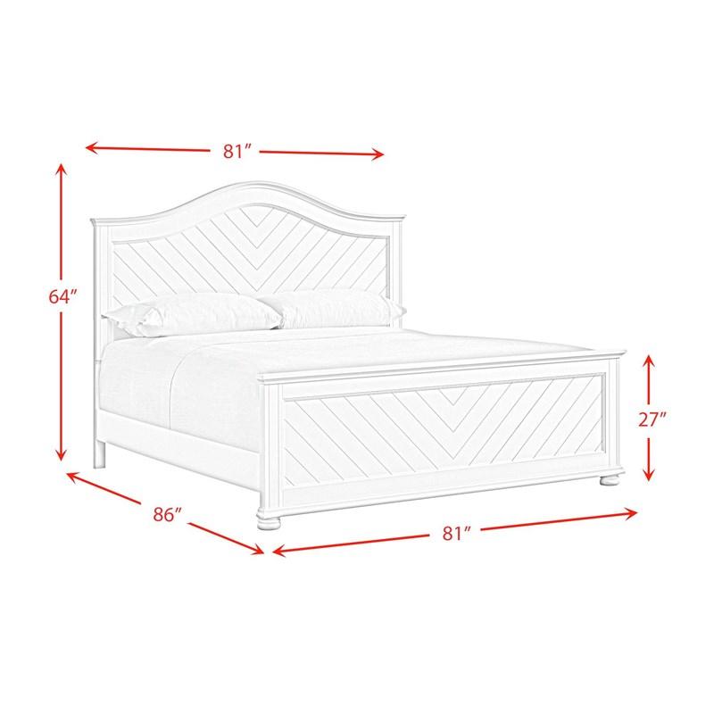 Large Picture of Elements International Kona B-9340-7-KB King Panel Bed