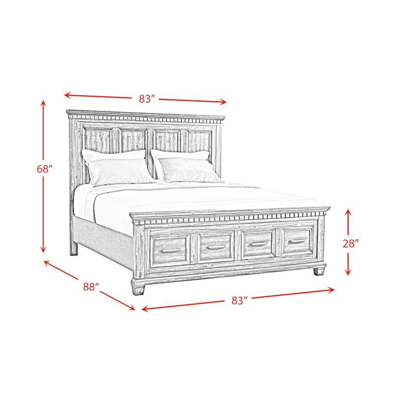 Large Picture of Elements International McCoy B-10530-7-KSB King Storage Bed