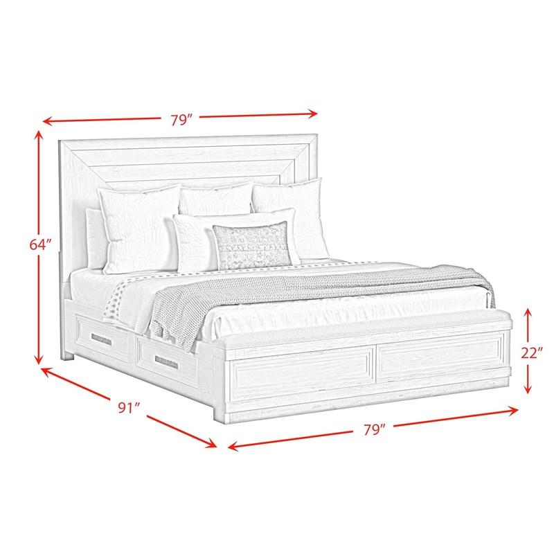 Large Picture of Elements International Avalanche B-11600-7-KSB King Storage Bed