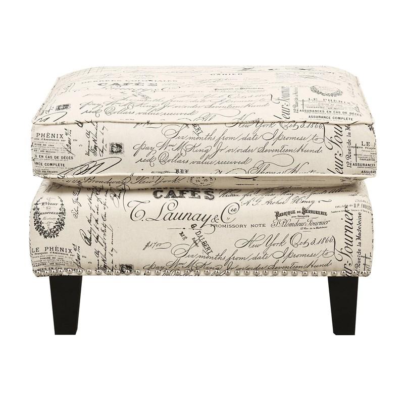Large Picture of Elements International Erica UER636000CA Ottoman