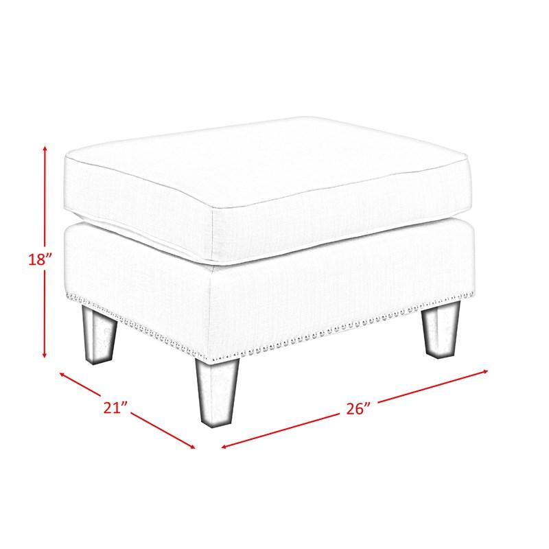 Large Picture of Elements International Erica UER636000CA Ottoman