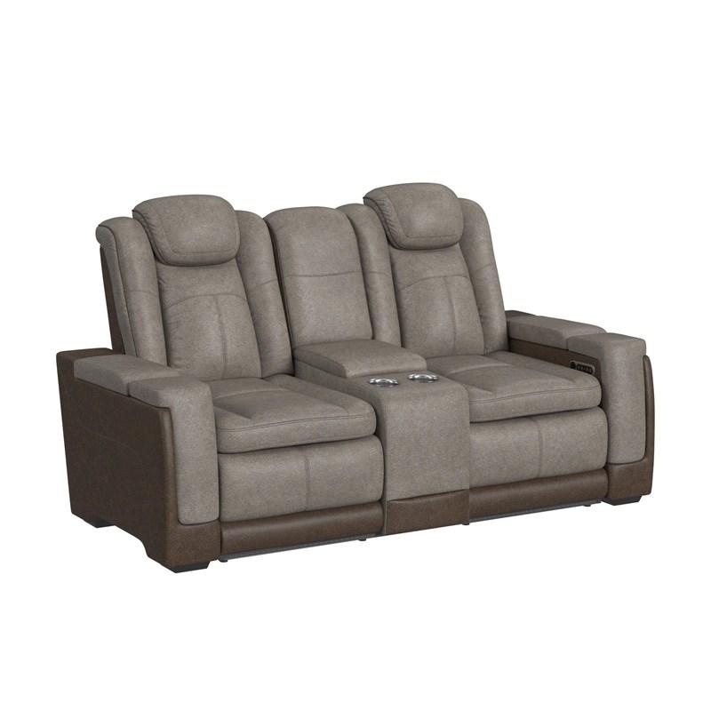 Elements International Lantana U-13660-10560-285PP Power Motion Loveseat