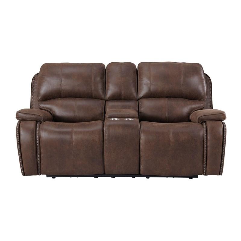 Large Picture of Elements International Atlantis U-5230-8640-285PP Power Motion Loveseat