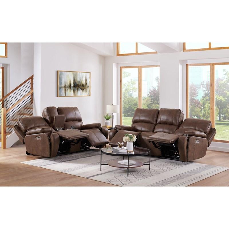 Large Picture of Elements International Atlantis U-5230-8640-305PP Power Motion Sofa