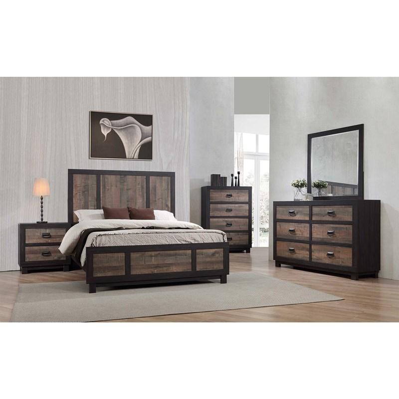Large Picture of Elements International Harlington HG100QB Queen Panel Bed