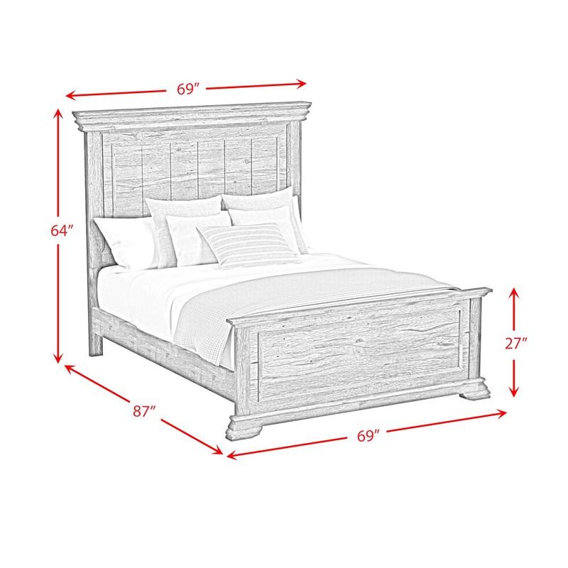 Large Picture of Elements International Park Ridge B-13130-8-QB Queen Panel Bed
