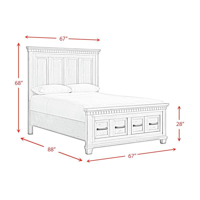 Large Picture of Elements International McCoy B-10530-7-QSB Queen Storage Bed
