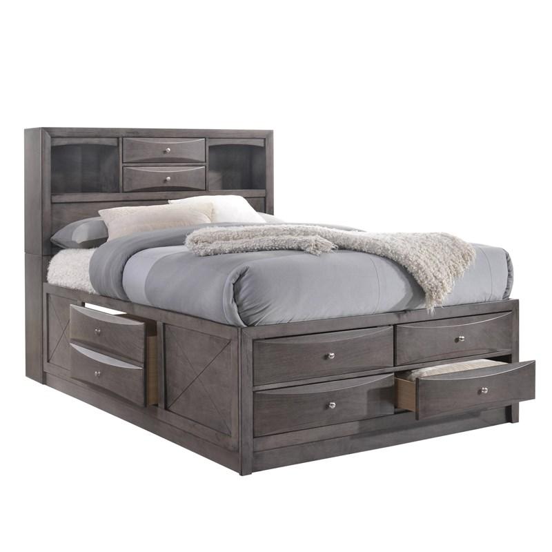Elements International Emily EG199QB Queen Storage Bed