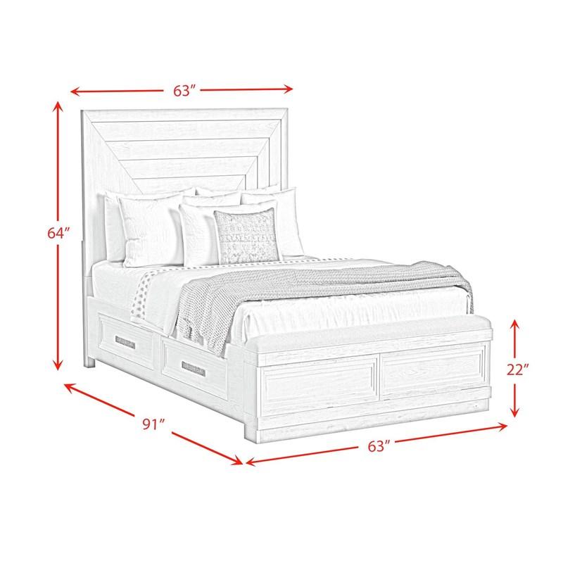 Large Picture of Elements International Avalanche B-11600-7-QSB Queen Storage Bed