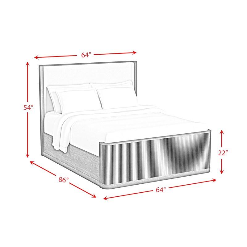 Large Picture of Elements International Sylvie B-16000-5-QUB Queen Upholstered Bed