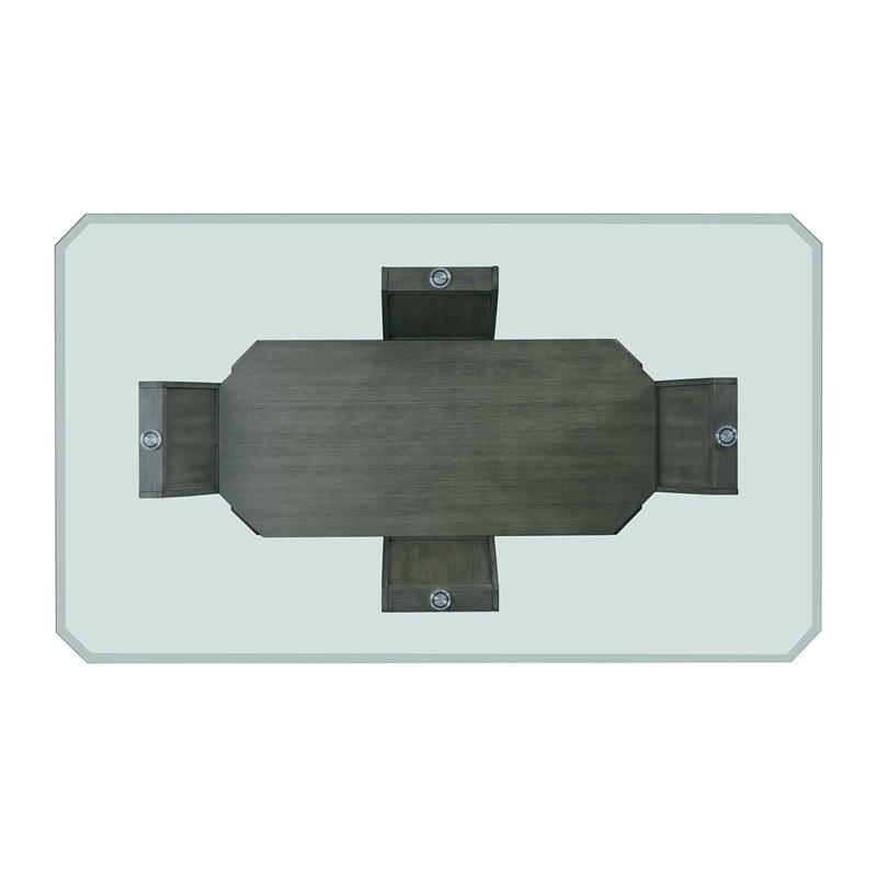 Large Picture of Elements International Dapper DPR300DTB Rectangular Dining Table