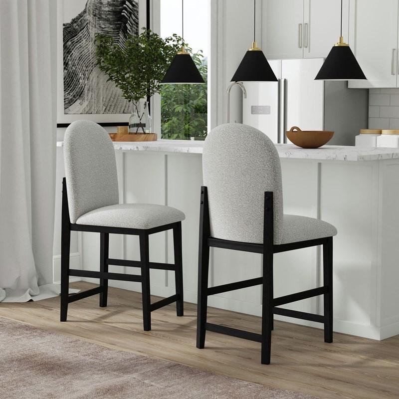Large Picture of Elements International Portland D-1710-8-BST2 Round Back Barstool