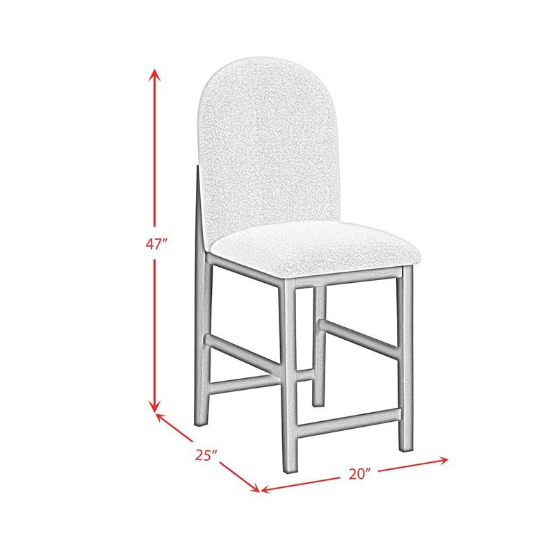 Large Picture of Elements International Portland D-1710-8-BST2 Round Back Barstool