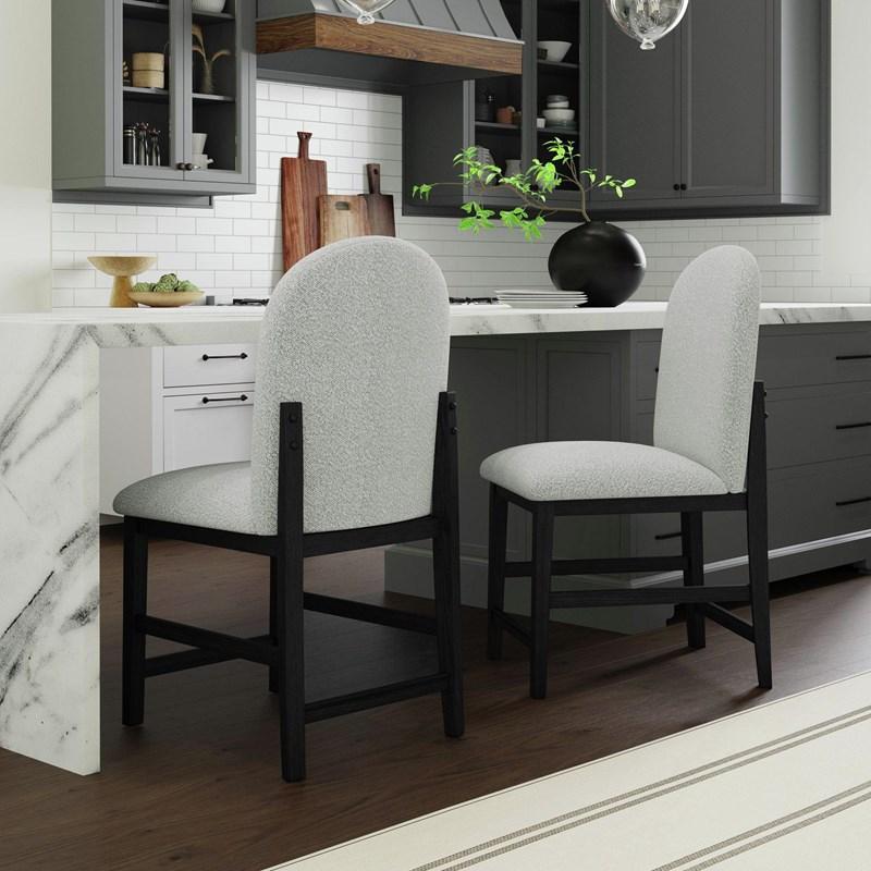 Large Picture of Elements International Portland D-1710-8-CST2 Round Back Counter Stool