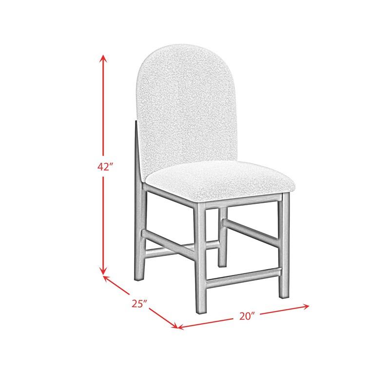 Large Picture of Elements International Portland D-1710-8-CST2 Round Back Counter Stool