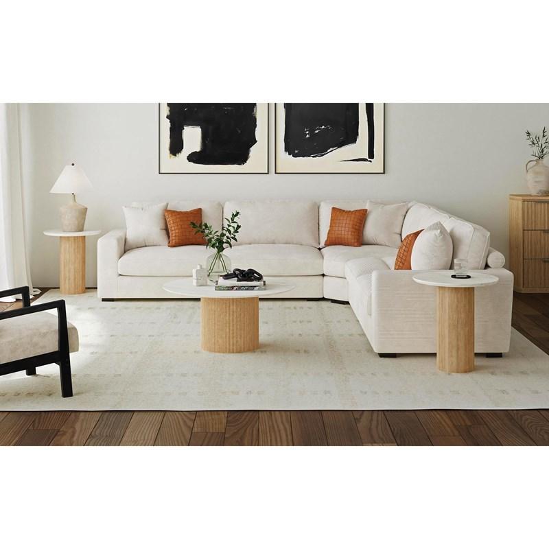 Large Picture of Elements International Sylvie T-16000-6-RCT Round Coffee Table