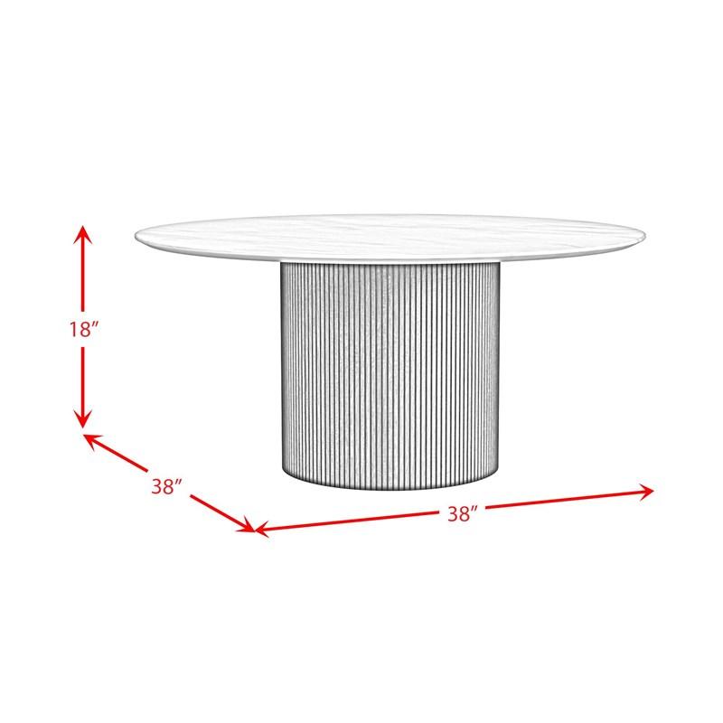 Large Picture of Elements International Sylvie T-16000-6-RCT Round Coffee Table