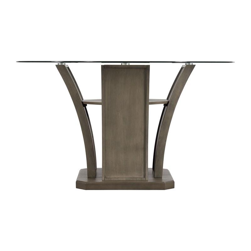 Large Picture of Elements International Dapper DPR300RDTTB Round Dining Table