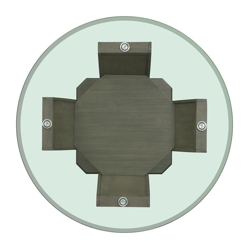 Large Picture of Elements International Dapper DPR300RDTTB Round Dining Table