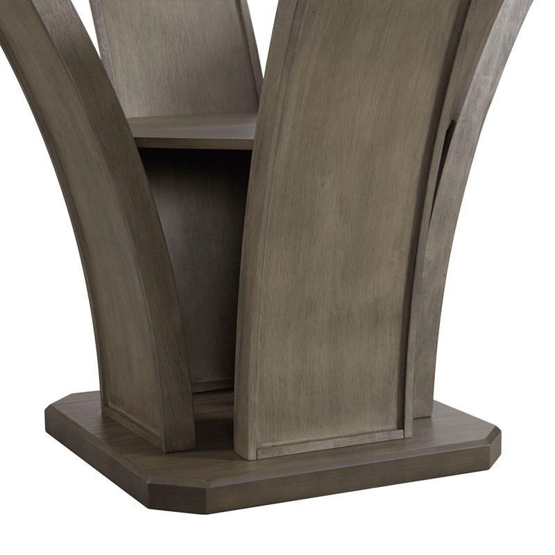 Large Picture of Elements International Dapper DPR300RDTTB Round Dining Table