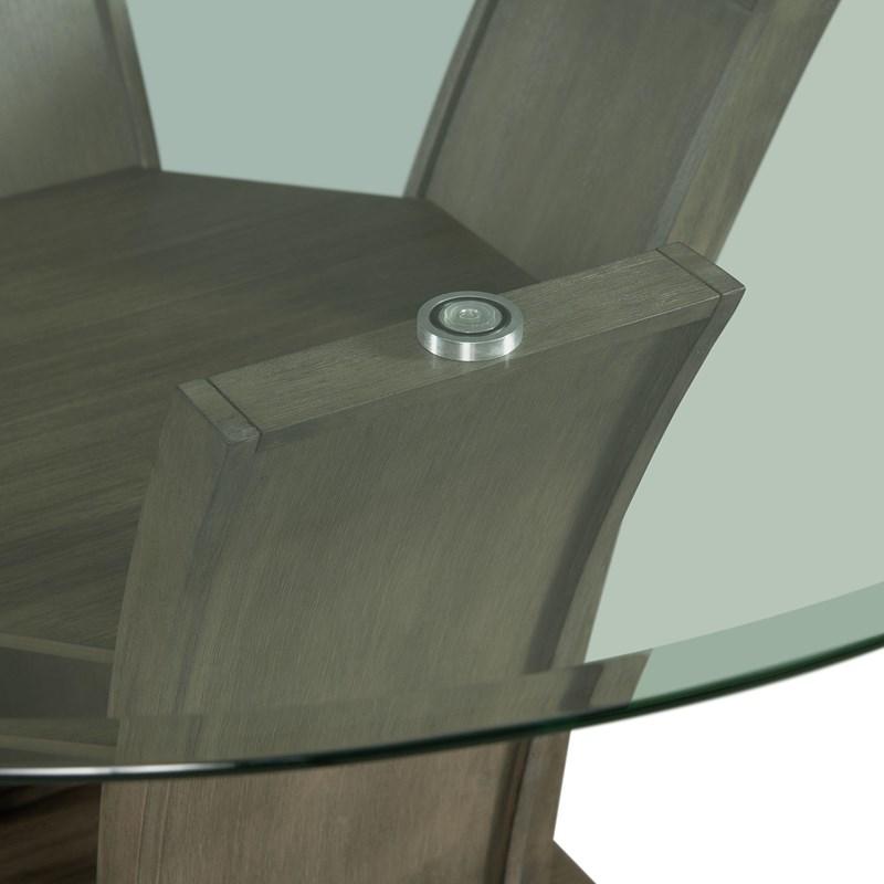 Large Picture of Elements International Dapper DPR300RDTTB Round Dining Table