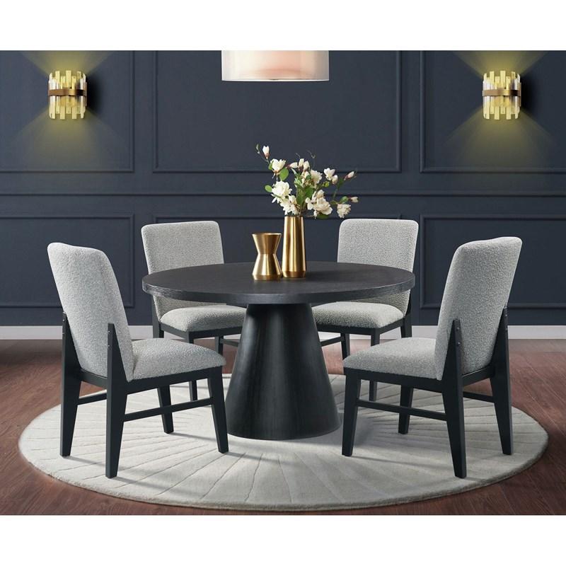 Large Picture of Elements International Portland D-1710-8-DT Round Dining Table