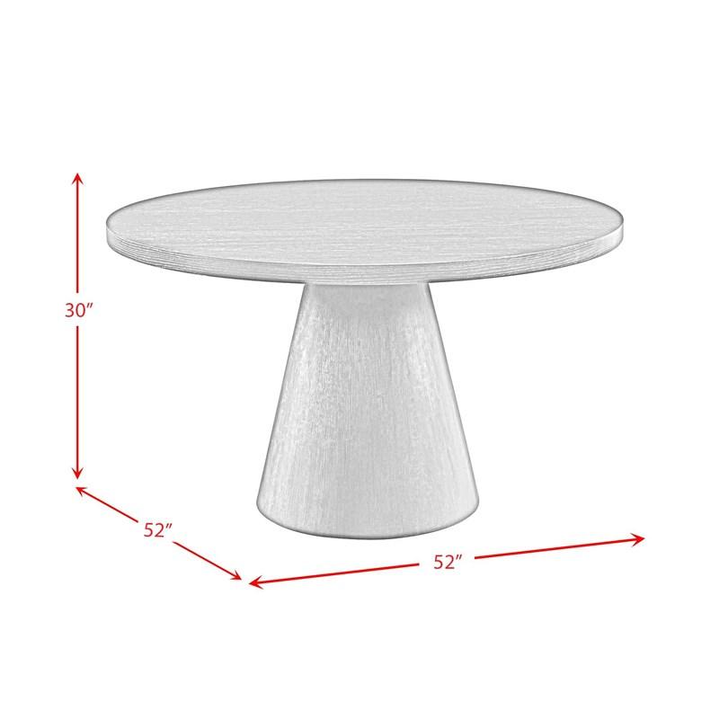 Large Picture of Elements International Portland D-1710-8-DT Round Dining Table