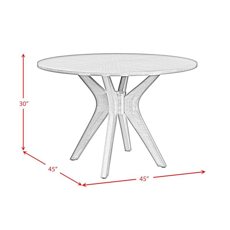 Large Picture of Elements International Santa Barbara D-16550-5-RDT Round Dining Table
