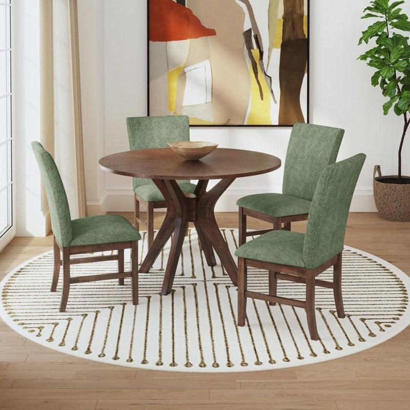Large Picture of Elements International Santa Barbara D-16550-5-RDT Round Dining Table